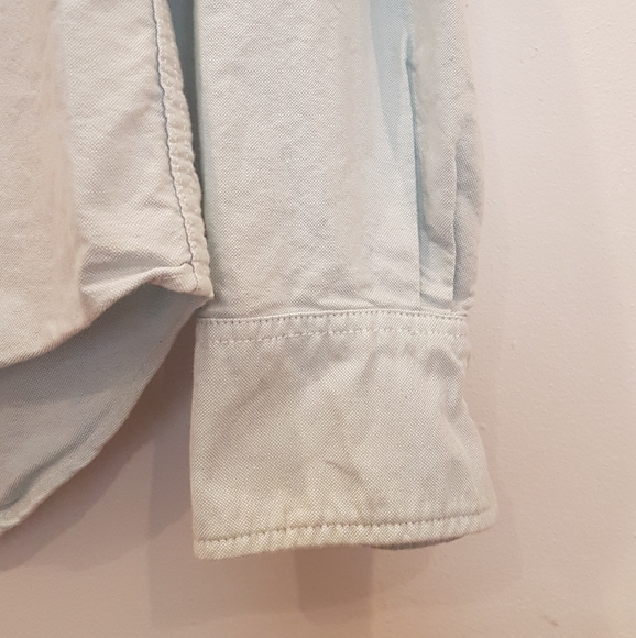 Uniqlo Light Blue Long Sleeve Oxford Buttom Down Shirt Slim Fit - Picture 7 of 9